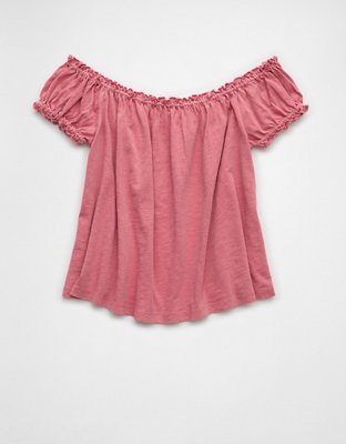 AE Sunchaser Knit Off The Shoulder Swing Top