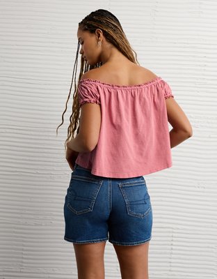 AE Sunchaser Knit Off The Shoulder Swing Top