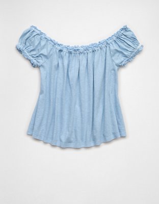 AE Sunchaser Knit Off The Shoulder Swing Top