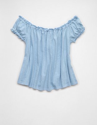 AE Sunchaser Knit Off The Shoulder Swing Top