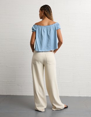 AE Sunchaser Knit Off The Shoulder Swing Top