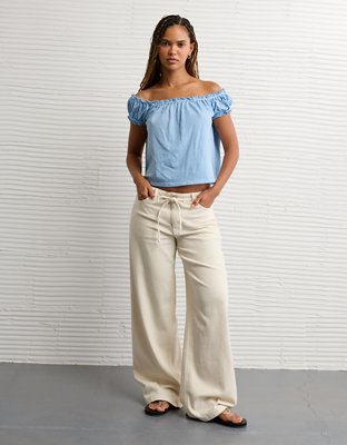 AE Sunchaser Knit Off The Shoulder Swing Top