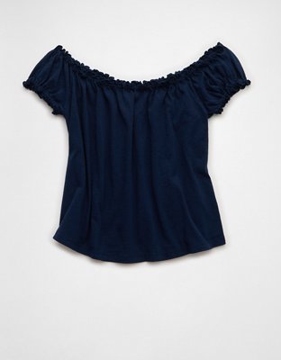 AE Sunchaser Knit Off The Shoulder Swing Top