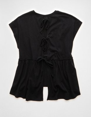 AE Sunchaser Knit Tie Back Babydoll T-Shirt