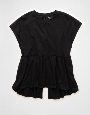AE Sunchaser Knit Tie Back Babydoll T-Shirt
