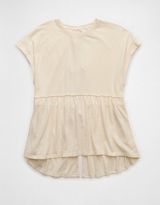 AE Sunchaser Knit Tie Back Babydoll T-Shirt