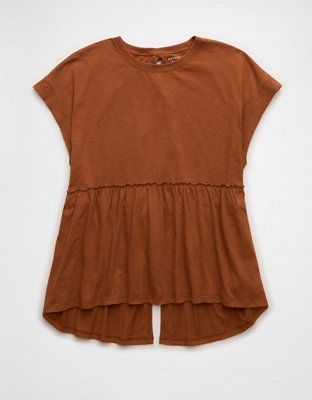 AE Sunchaser Knit Tie Back Babydoll T-Shirt