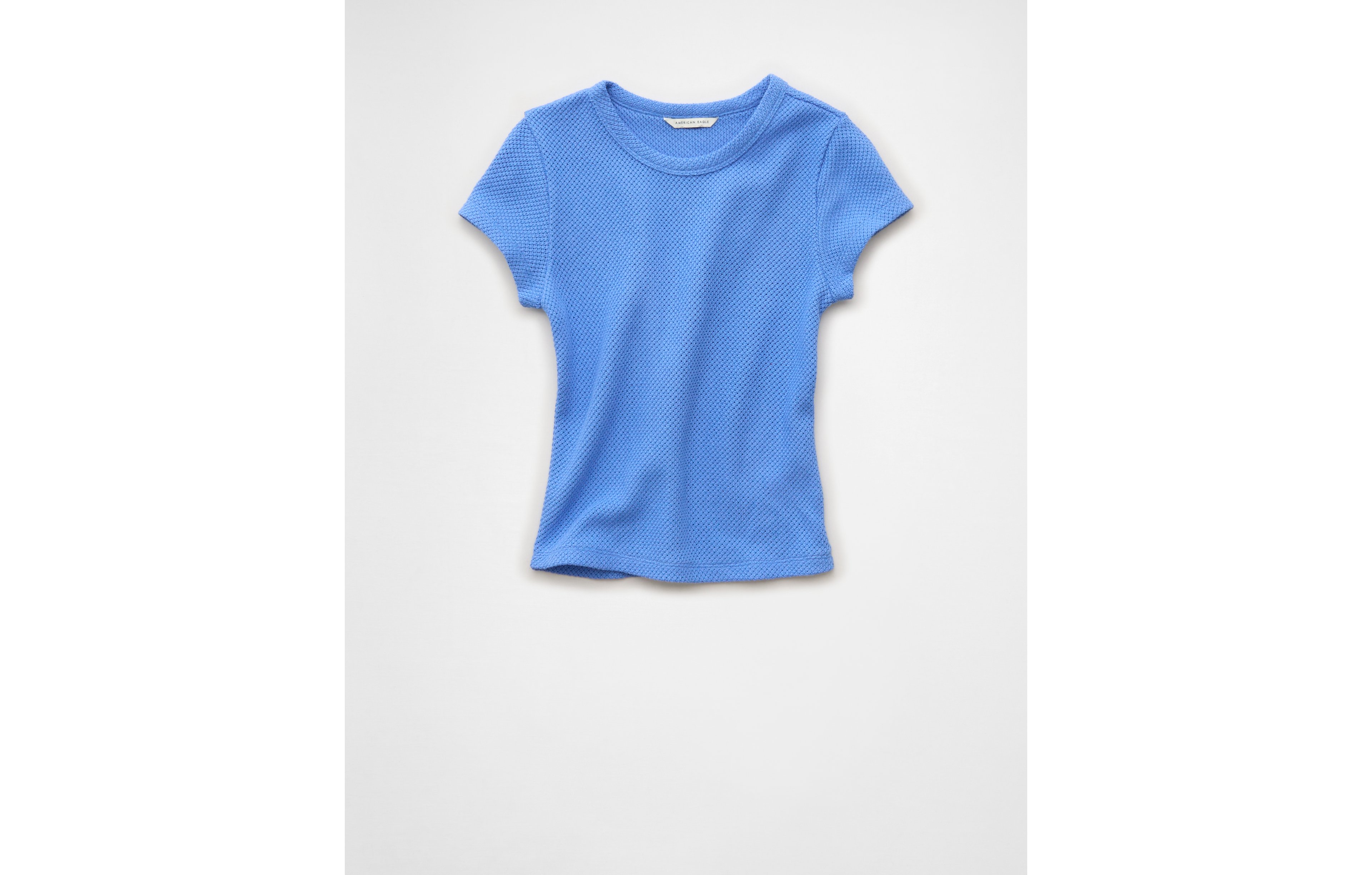 AE Cropped Crochet Knit T-Shirt