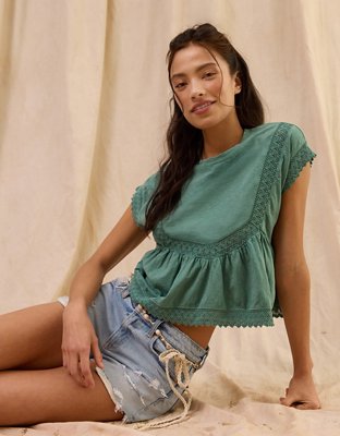 AE Sunchaser Lace Trim T-Shirt