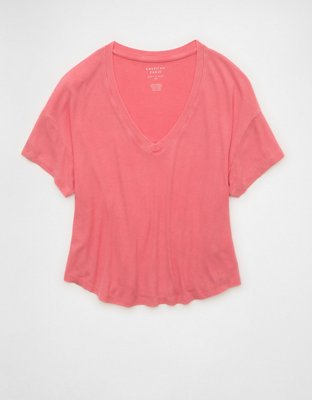 AE Soft & Sexy Ribbed V-Neck T-Shirt