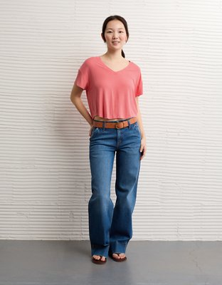 AE Soft & Sexy Ribbed V-Neck T-Shirt