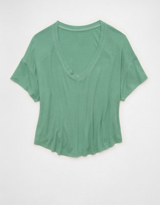 AE Soft & Sexy Ribbed V-Neck T-Shirt