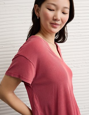 AE Soft & Sexy Ribbed V-Neck T-Shirt