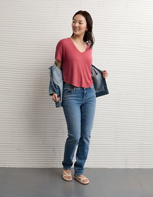 AE Soft & Sexy Ribbed V-Neck T-Shirt