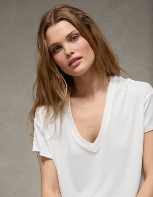 AE Soft & Sexy Ribbed V-Neck T-Shirt