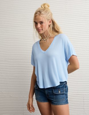 AE Soft & Sexy Ribbed V-Neck T-Shirt
