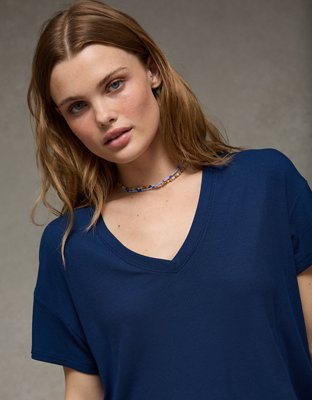 AE Soft & Sexy Ribbed V-Neck T-Shirt