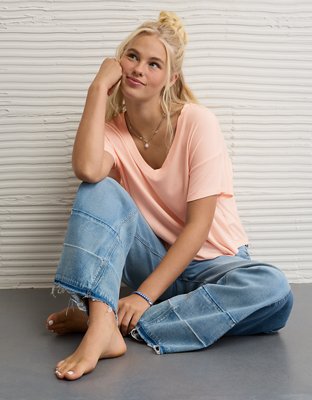 AE Soft & Sexy Ribbed V-Neck T-Shirt