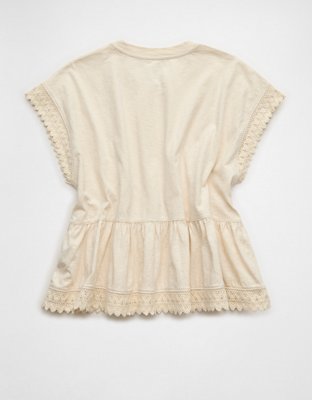 AE Sunchaser Lace Trim T-Shirt