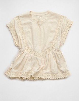 AE Sunchaser Lace Trim T-Shirt from American Eagle - $35.95