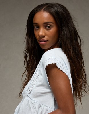 AE Sunchaser Lace Trim T-Shirt