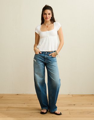 AE Henley Babydoll T-Shirt