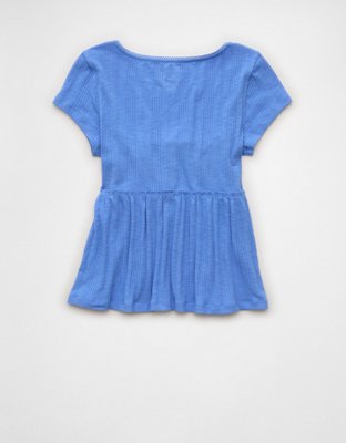 T-shirt henley nuisette de style AE