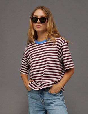 AE Boxy Fit Striped T-Shirt