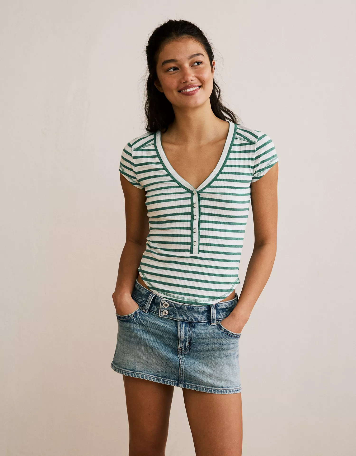 AE V-Neck Henley T-Shirt