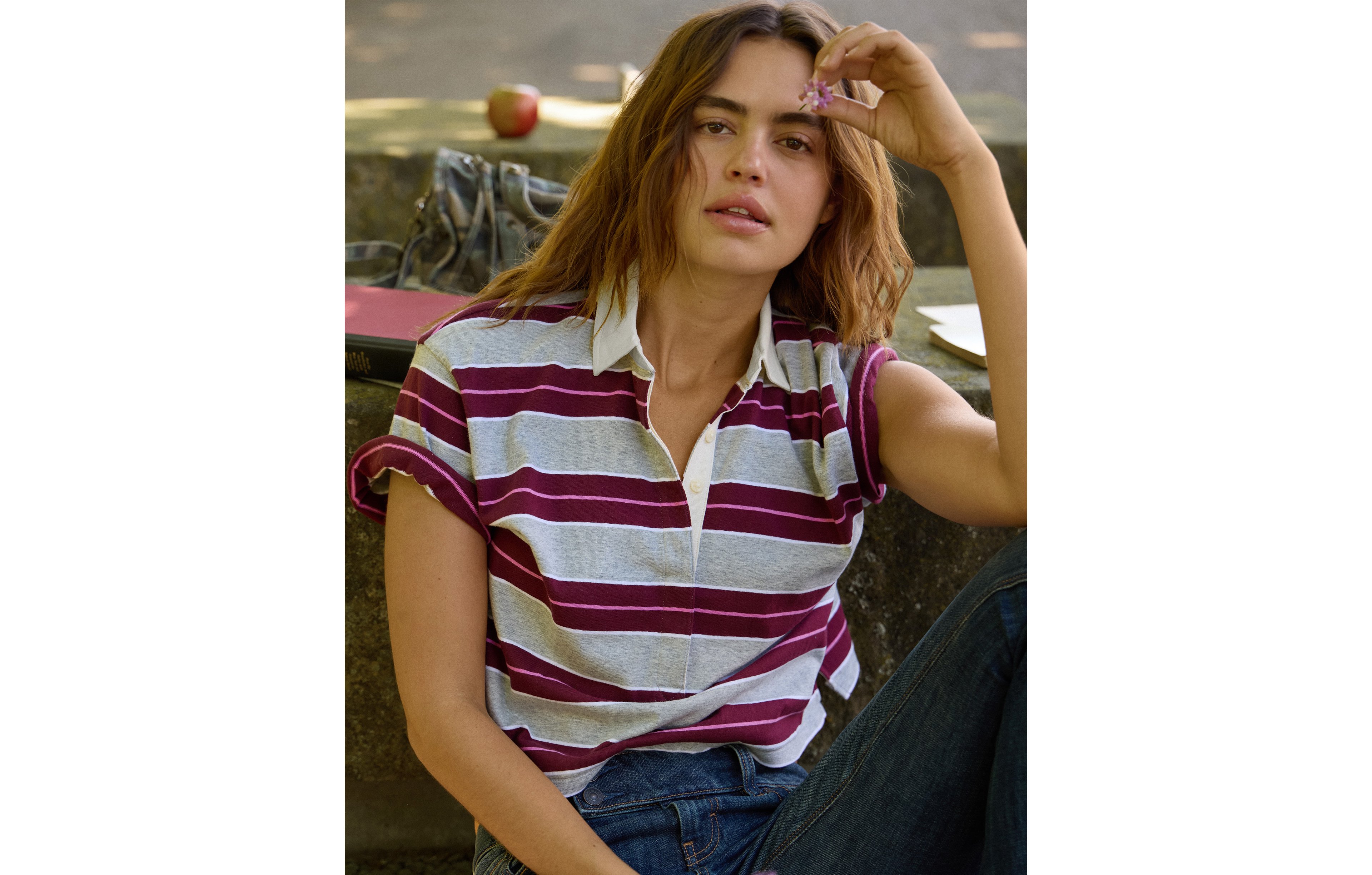 AE Striped Rugby Polo T-Shirt