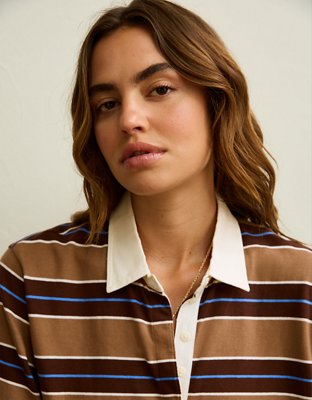 AE Striped Rugby Polo T-Shirt