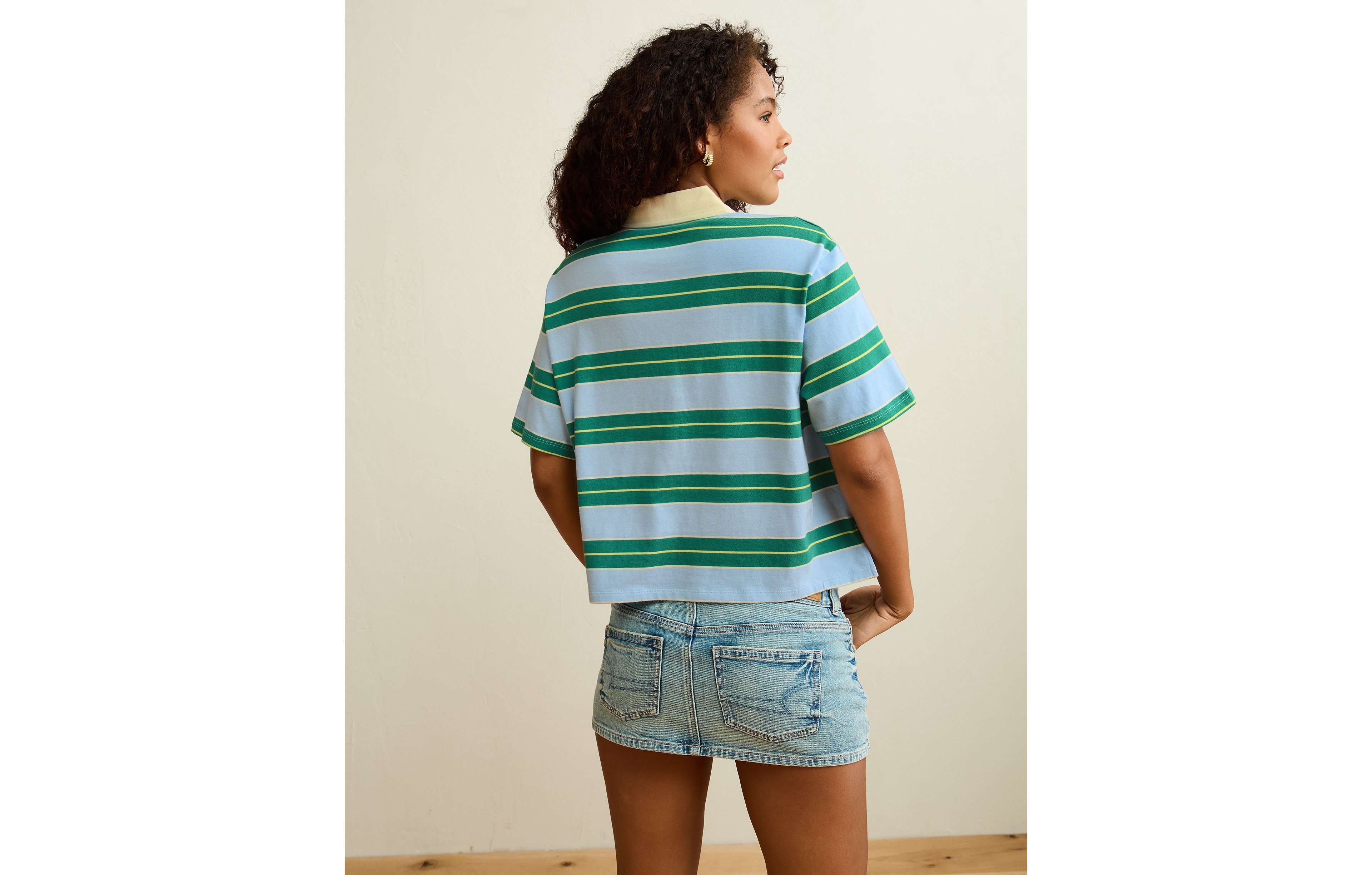AE Striped Rugby Polo T-Shirt