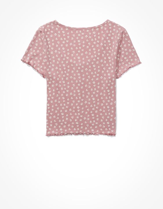 AE Floral Snap-Front Baby Tee