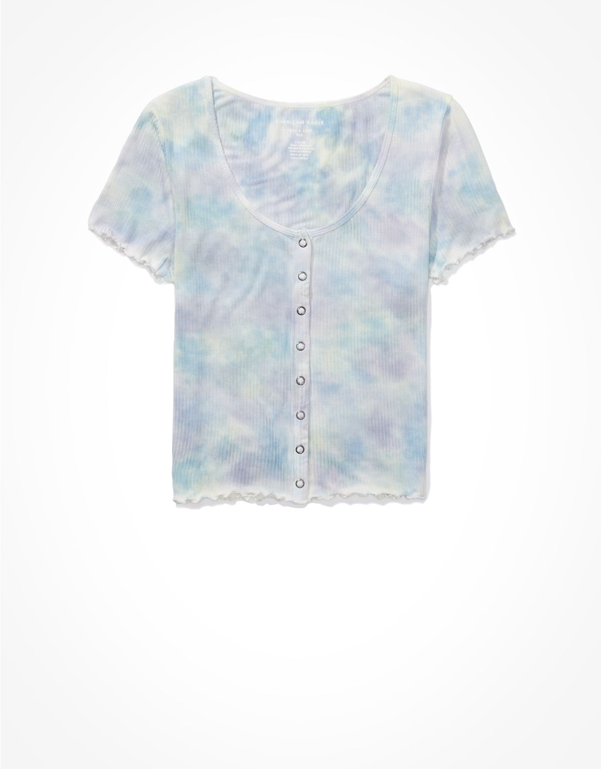 AE Tie-Dye Snap-Front Baby Tee