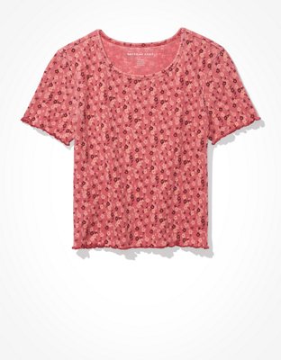 AE Floral Waffle Baby Tee