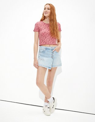 AE Floral Waffle Baby Tee