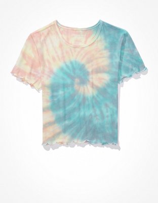 AE Tie-Dye Lettuce Edge Baby Tee