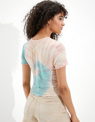 AE Tie-Dye Lettuce Edge Baby Tee