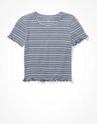 Женские футболки American Eagle AE Striped Baby Tee — фото 3