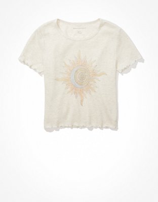 Женские футболки American Eagle AE Sun Graphic Baby T-Shirt — фото 3