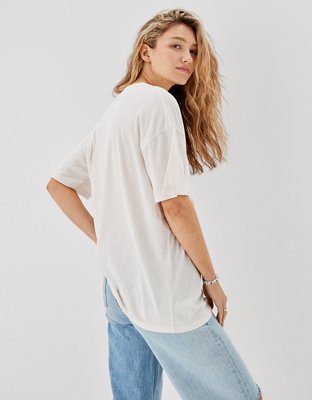 Женские футболки American Eagle AE Oversized Crochet Pocket Tee — фото 2
