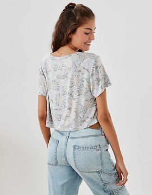 Женские футболки American Eagle AE Cropped Soft & Sexy T-Shirt — фото 2