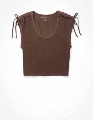 AE T-shirt con hombros plisados