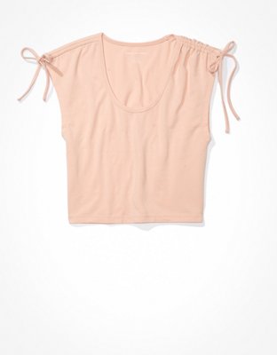 AE T-shirt con hombros plisados