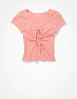 AE Keyhole Tie-Front Tee