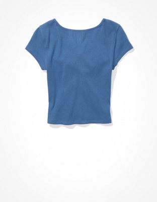 AE Keyhole Tie-Front Tee