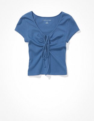 AE Keyhole Tie-Front Tee