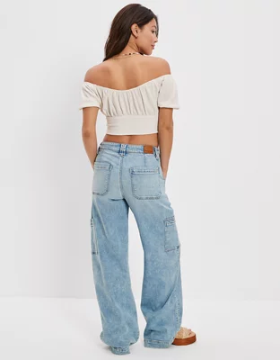 AE Puff-Sleeve Tie Front Tee