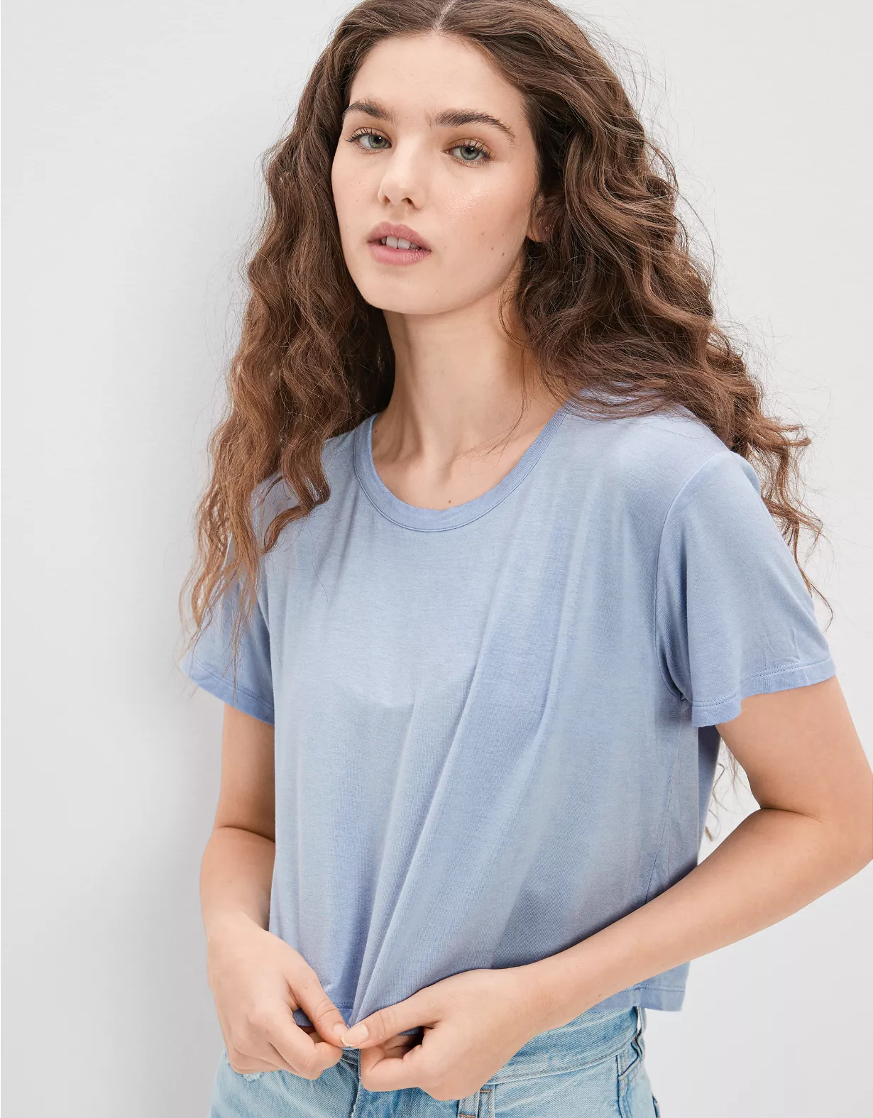 AE Soft & Sexy Cropped Open-Back T-Shirt