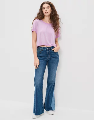 AE Soft & Sexy Cropped Open-Back T-Shirt